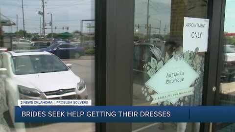 Brides Seek Help Getting Their Dresses