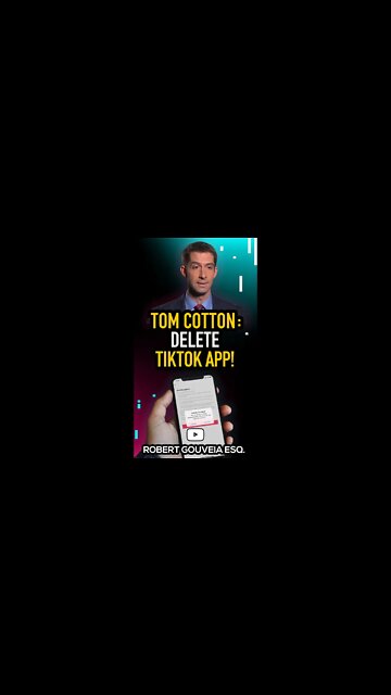 Tom Cotton: Delete the TikTok APP! #shorts