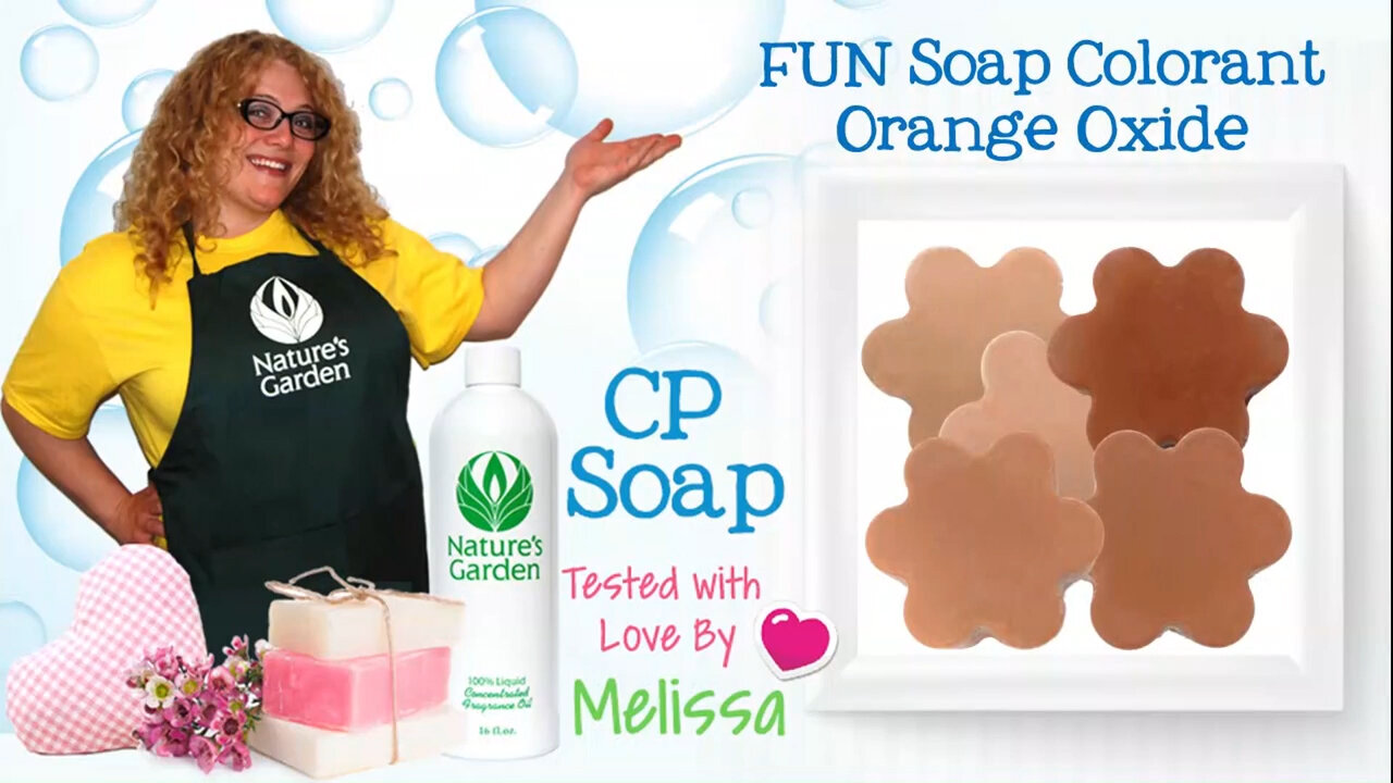 Soap Testing Orange Oxide Soap Colorant- Natures Garden