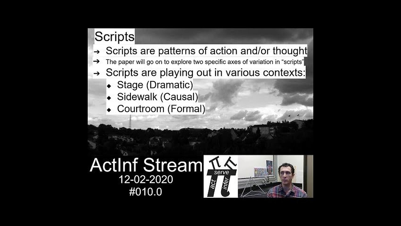 ActInf Livestream #010.0: "A variational approach to scripts" (2020)