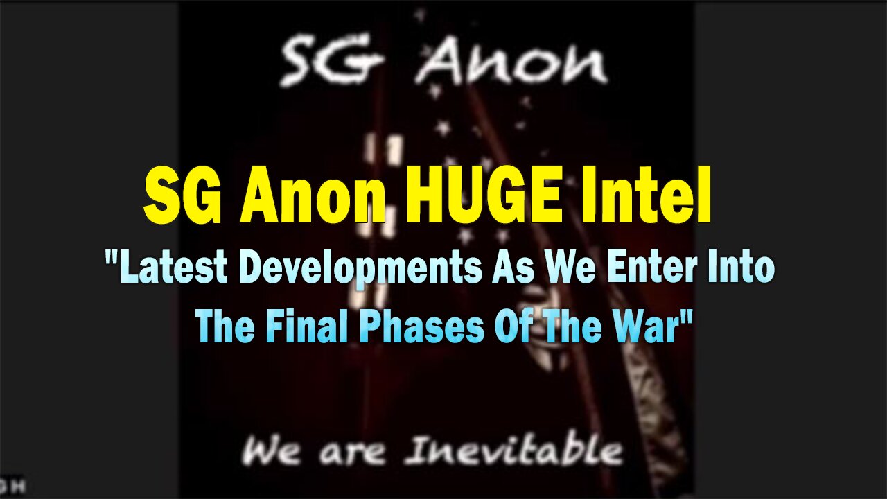 SG Anon HUGE Intel Nov 6: "Latest Developments As We Enter Into The Final Phases Of The War"