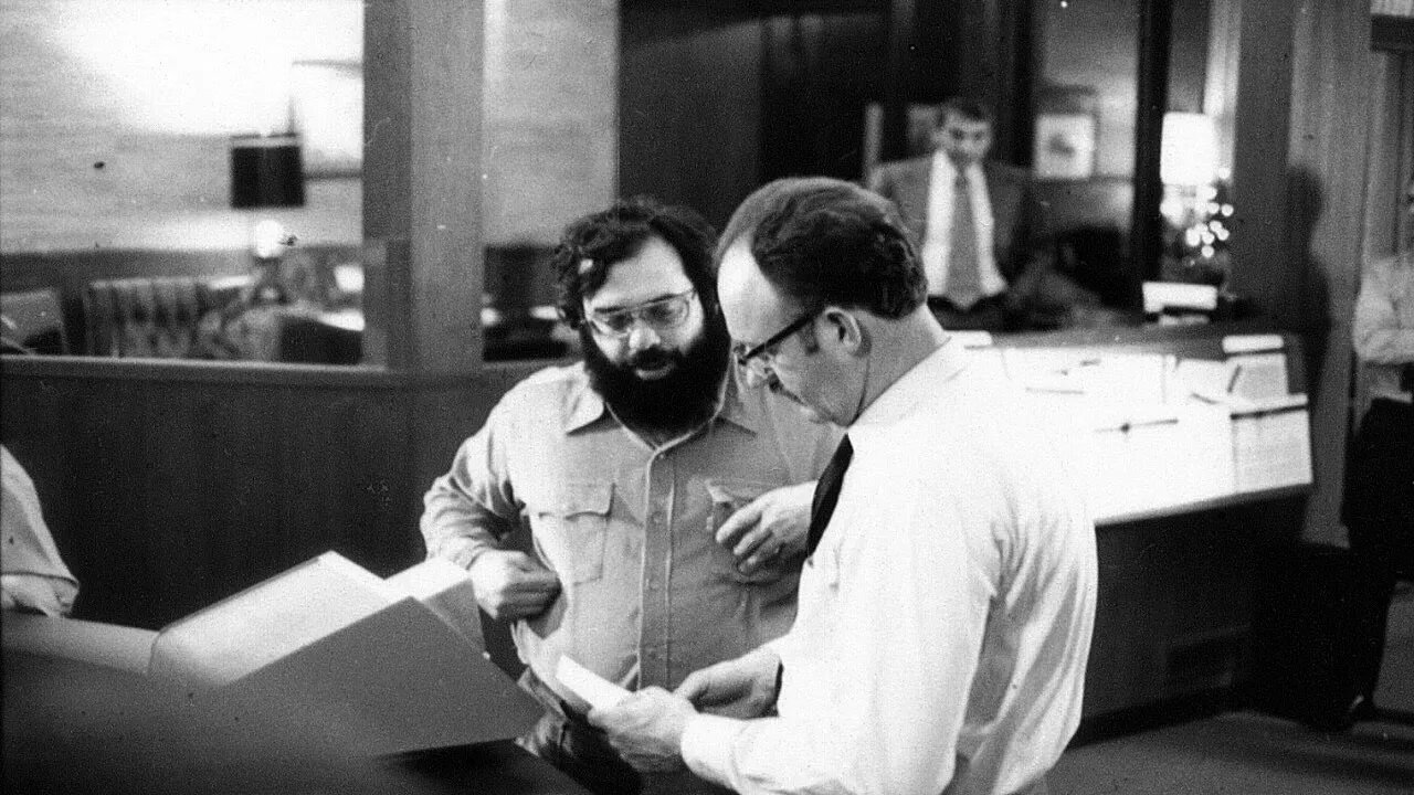 Francis Ford Coppola directs Gene Hackman on the set of The Conversation