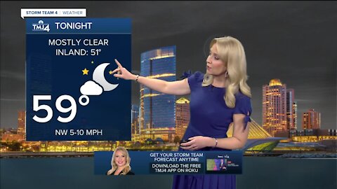 Sunny, warm and windy Sunday
