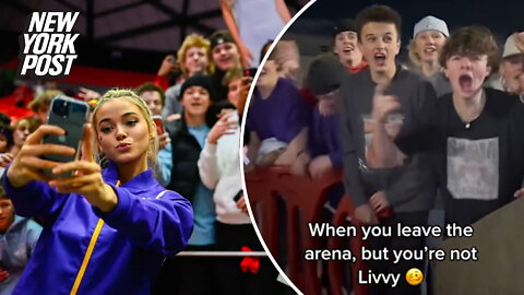 Olivia Dunne asks fans to 'be respectful' of gymnastics community after wild scene