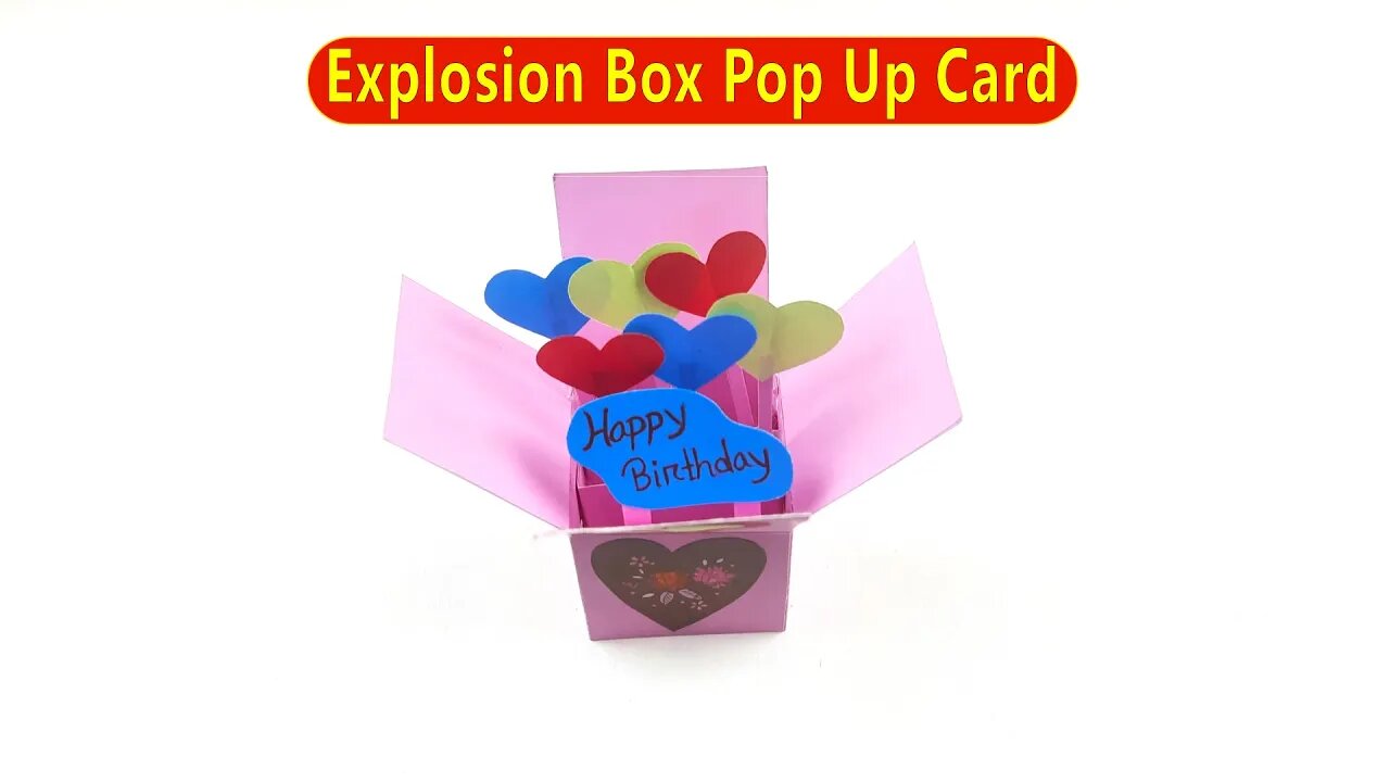 DIY Explosion Box Pop Up Birthday Card - Easy Paper Crafts