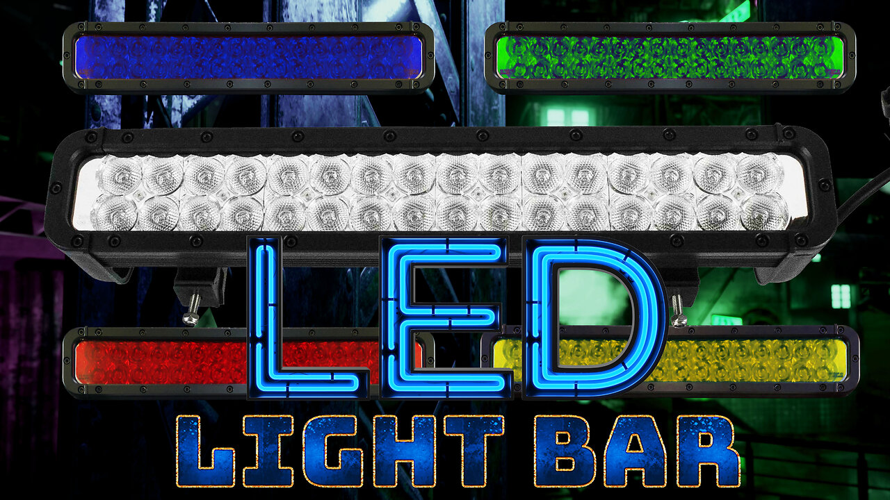 LED Light Bar - Multiple Lens Colors - 32 LEDs - 5760 Lumens Bright!