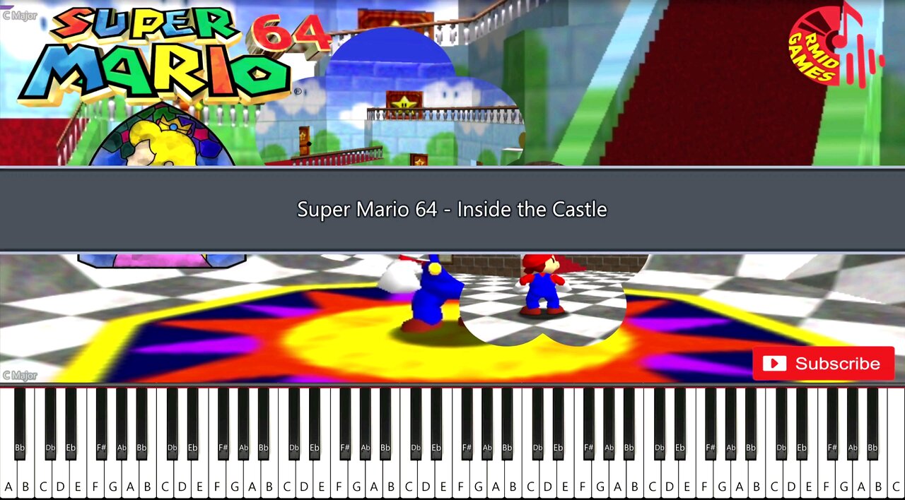 Super Mario 64 - Inside the Castle Piano MIDI