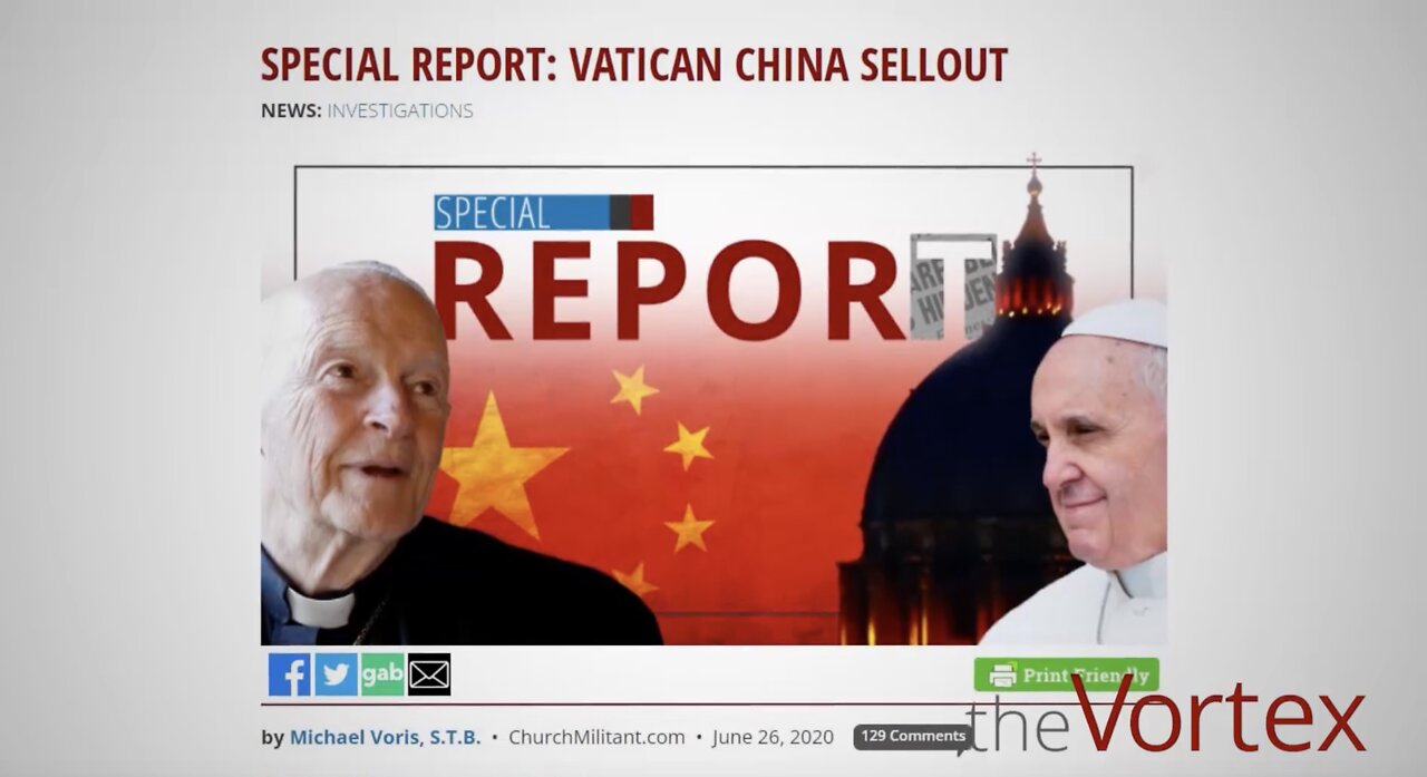 🚨🔥 Feb 1 2022 - Vatican Connection To Plandemic Exposed > China Pays Vatican Billions