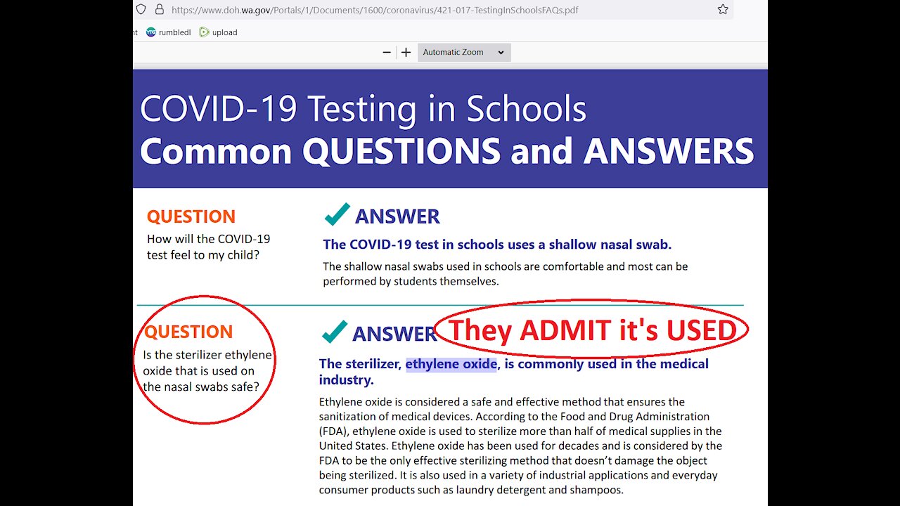 TOXIC Ethylene Oxide is used on the PCR Covid-19 Tests