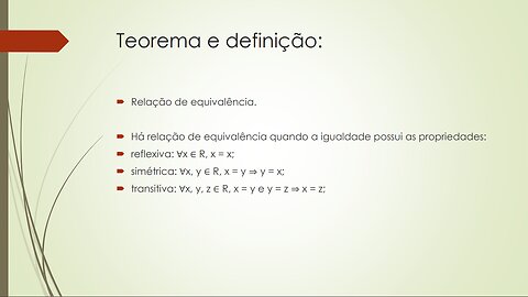 Relação de equivalência na teoria dos conjuntos