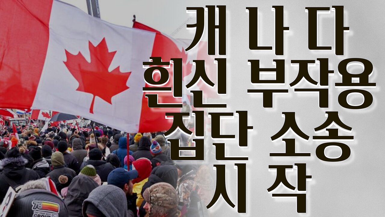 최근 캐나다에서 캐나다 정부와 대형 제약사를 상대로 집단 소송 시작