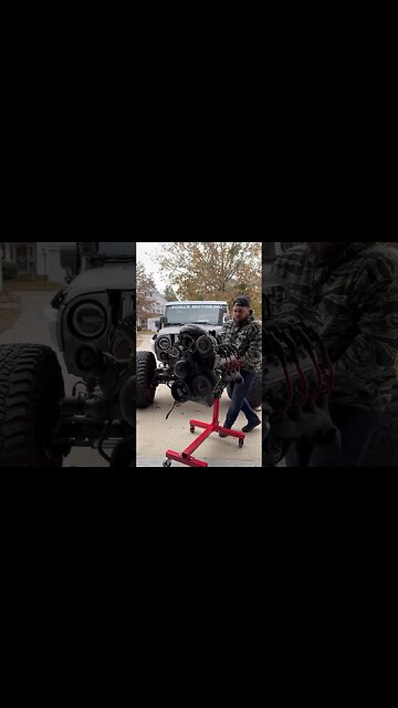 We put an LS in my Jeep! Part 1 of the recap. Full series is live on the channel. #jeep #lsswap