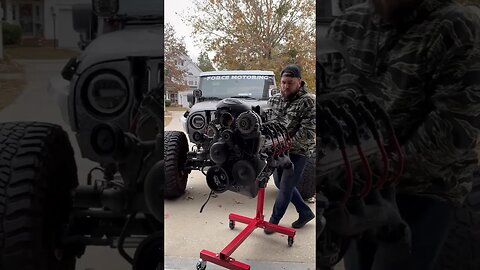 We put an LS in my Jeep! Part 1 of the recap. Full series is live on the channel. #jeep #lsswap