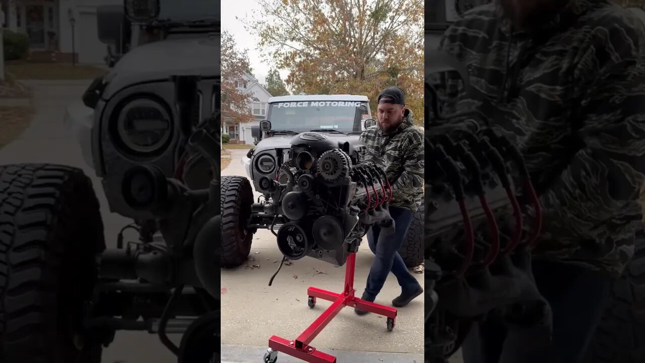 We put an LS in my Jeep! Part 1 of the recap. Full series is live on the channel. #jeep #lsswap