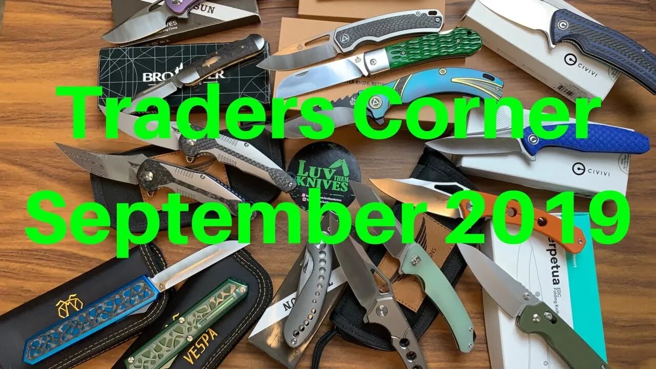 Traders Corner September 2019 Knife Sale on September 13th and other important announcements