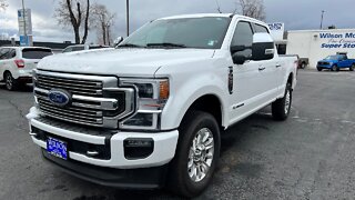 Two 2020 F-350 Platinum walk around side by side