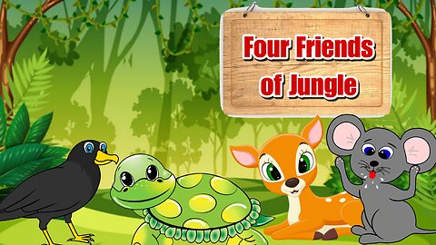 Four Friends of Jungle || English animation Moral story