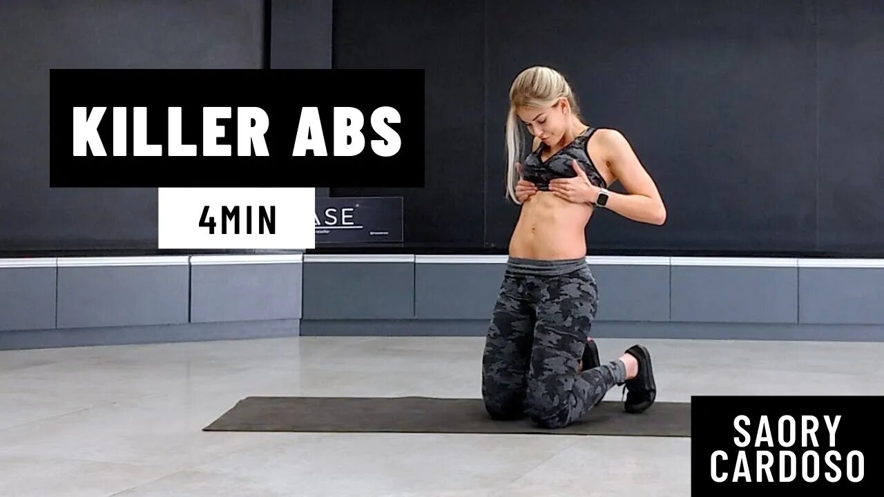 KILLER ABS | 4MIN | Treino de Abdominal para Trincar Completo | Saory Cardoso