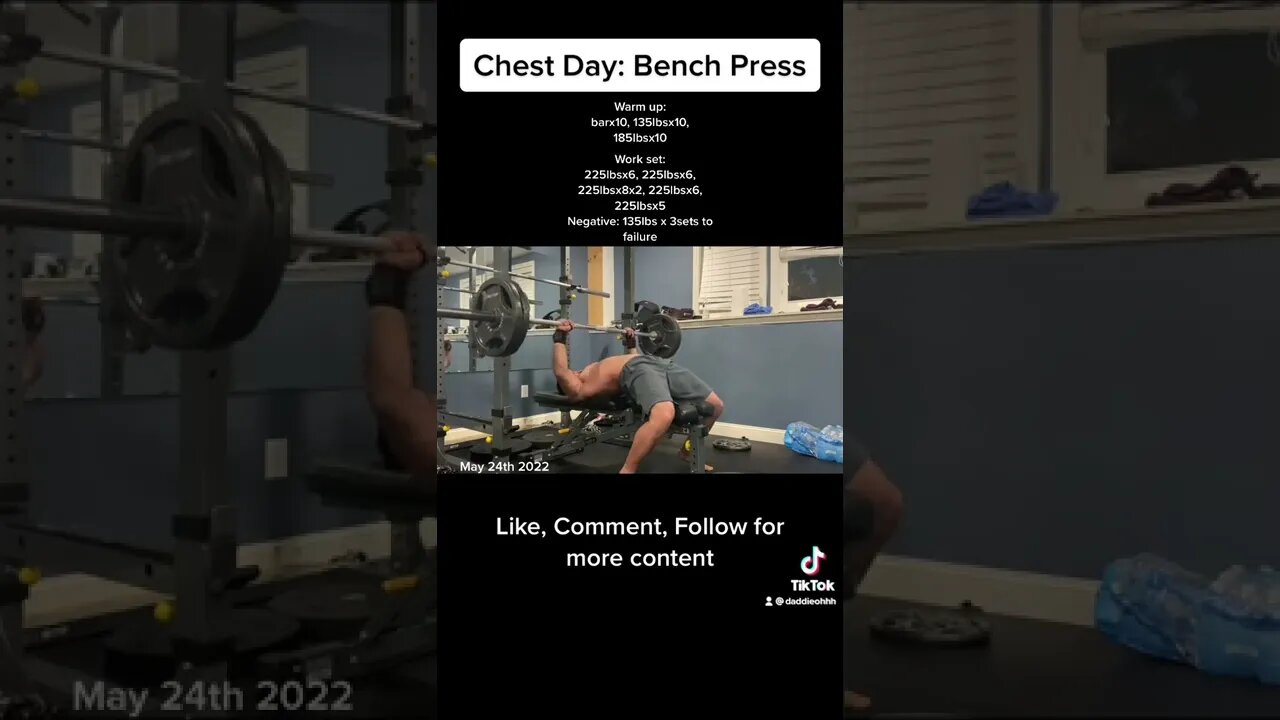 Chest day- bench press routine