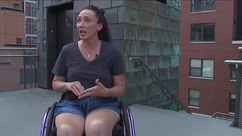 Former Olympian who uses wheelchair fighting to get elevators running at Union Gateway Bridge