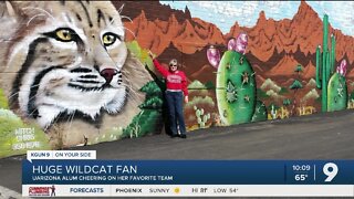 San Diego resident cheering on Wildcats in NCAA Tournament
