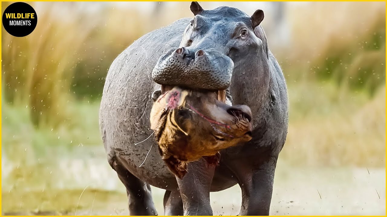 45 Brutal Angry Hippo Attacks Everything Under The Swamp You Shouldn't Watch