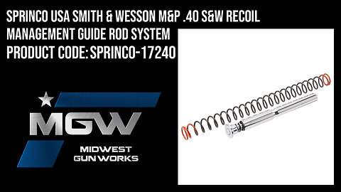 Sprinco USA Smith & Wesson M&P .40 S&W Recoil Management Guide Rod System - SPRINCO-17240