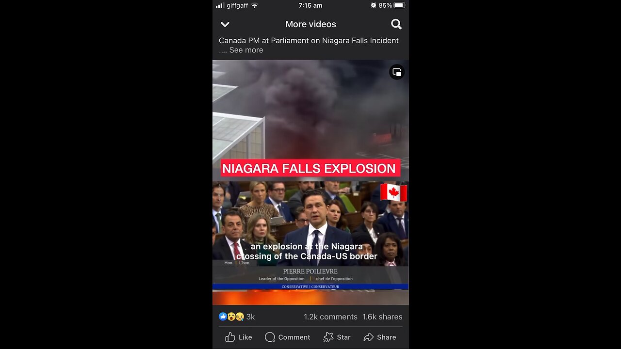 Canada Niagara Falls Rainbow Bridge explosion 22/11/2023