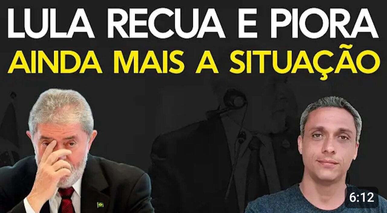 Lula managed to make his situation even worse - this time he had to back down