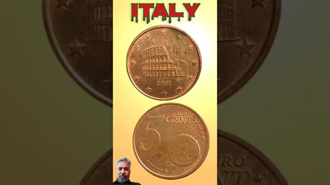 Italy 5 Eurocent 2002.#shorts #education #coinnotesz