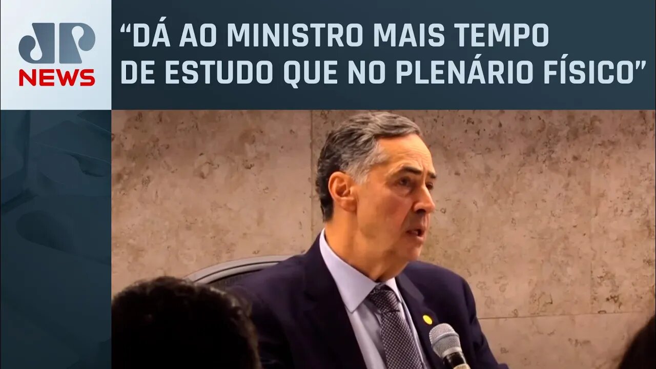 Barroso sobre julgamento de réus dos atos de 08/01: “Plenário virtual não interfere na defesa”