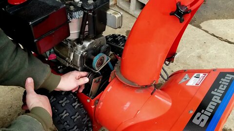 Simplicity Snowthrower 7HP - Auger Belt Replacement