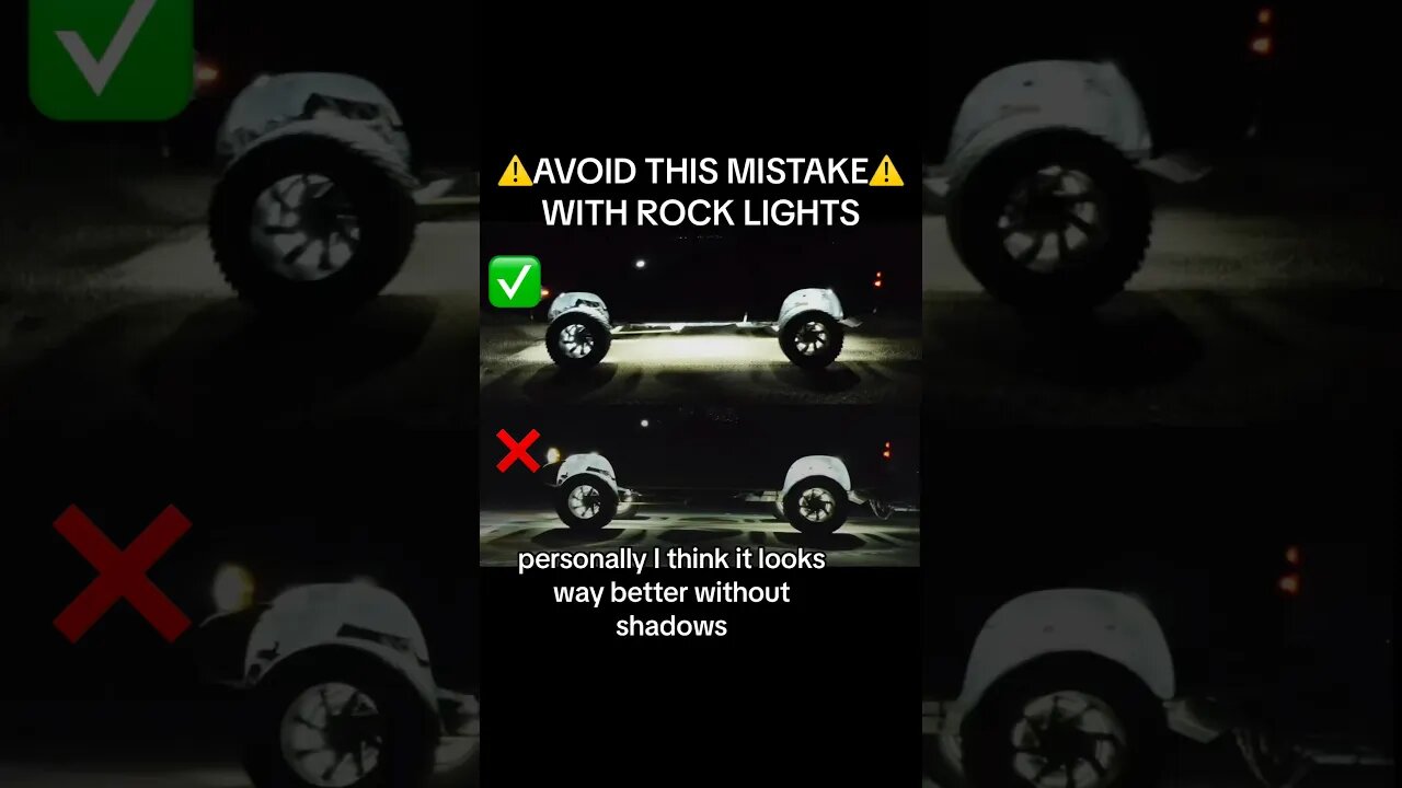 Avoid THIS MISTAKE with Rock Lights ! ⚠️ #liftedtrucks