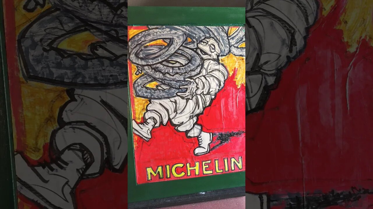 My Michelin Man Painting is headed straight to the Michelin Tire Factory! awesome