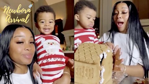 Lil Baby's "GF" Jayda Tries To Make A Gingerbread House With Son Loyal! 🏚