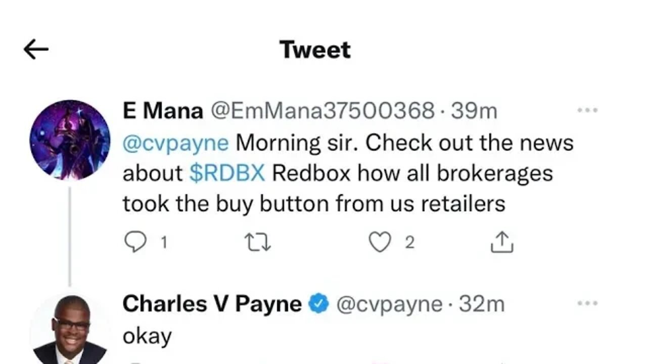 $rdbx Charles Payne aka CVpayne on Twitter "we could see another MONSTER SHORT SQUEEZE any day now"