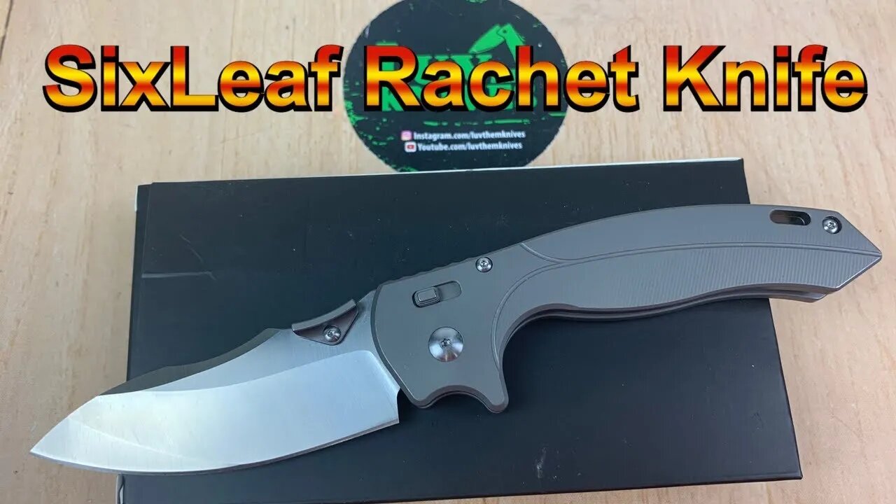 SixLeaf Ratchet opening Knife / it’s real M390 and titanium Rattlesnake Design !
