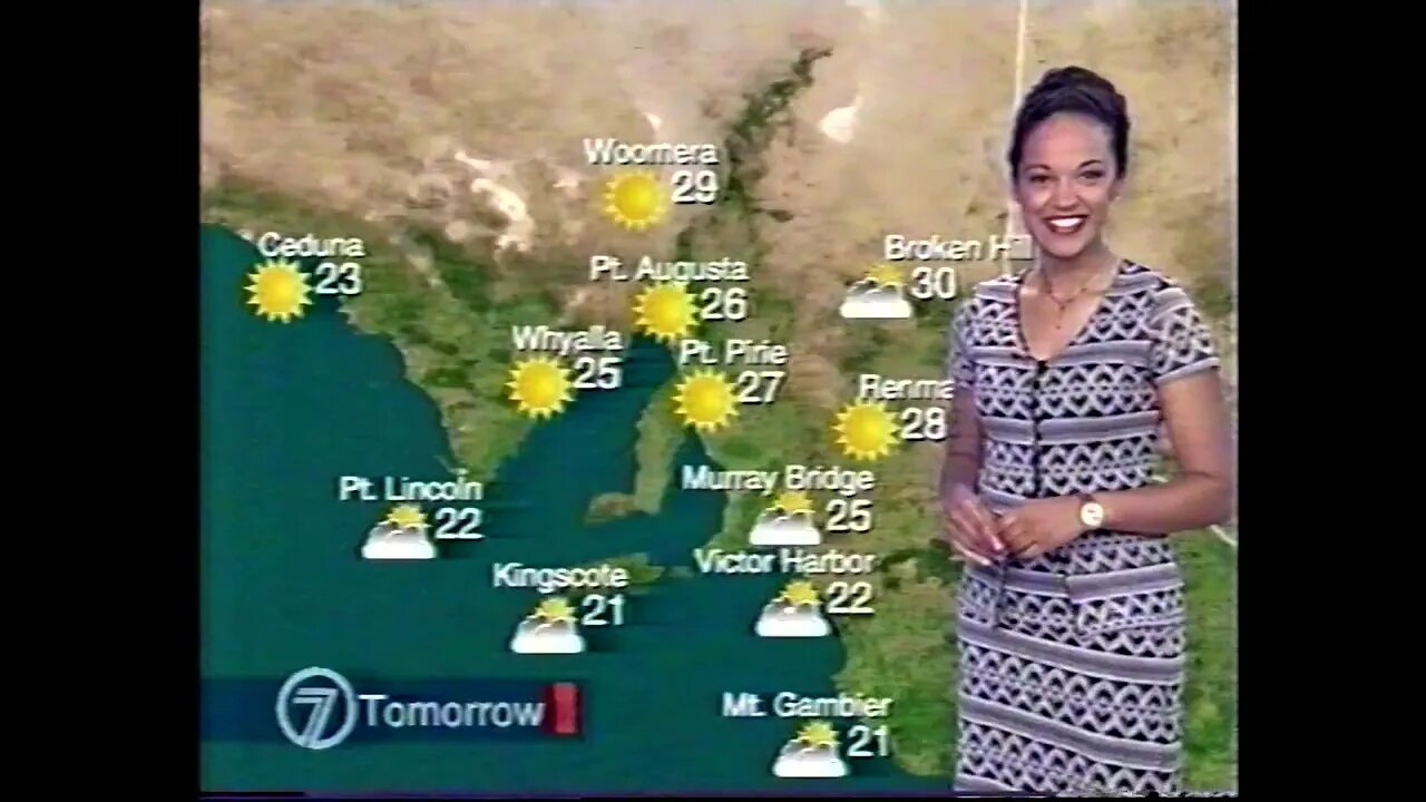 Seven News Weather Update SAS7 Nuala Hafner (1998)