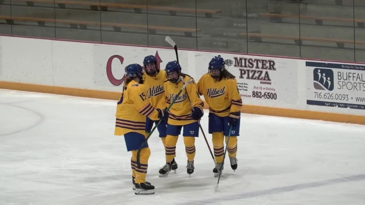 Women in sports – Hilbert College women’s ice hockey team