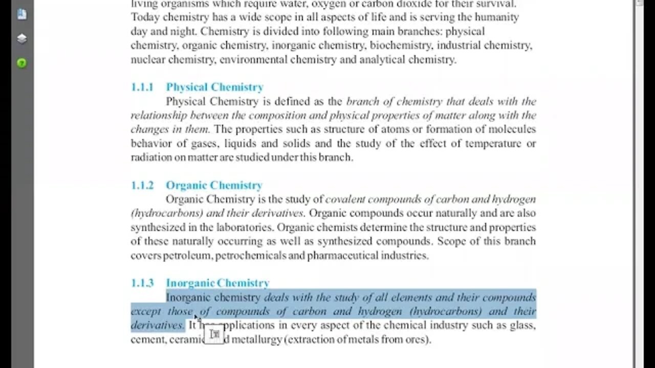 8th Chem Branches of chemistry Lec 1