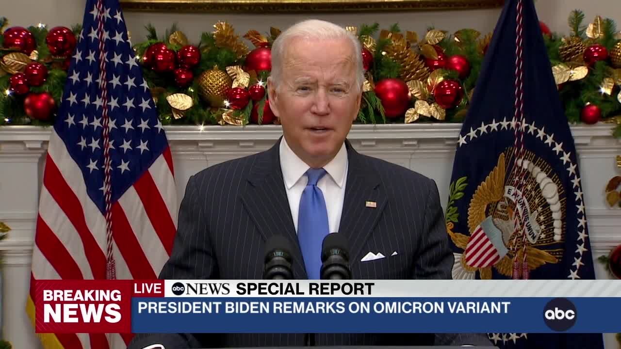 Biden delivers remarks on the emerging omicron variant