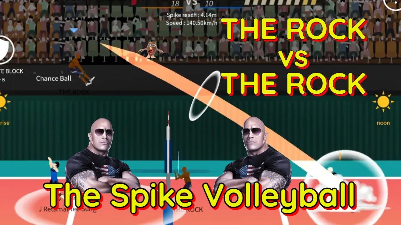 The Spike Volleyball - THE ROCK vs THE ROCK in 21 Point Opponent Mode!