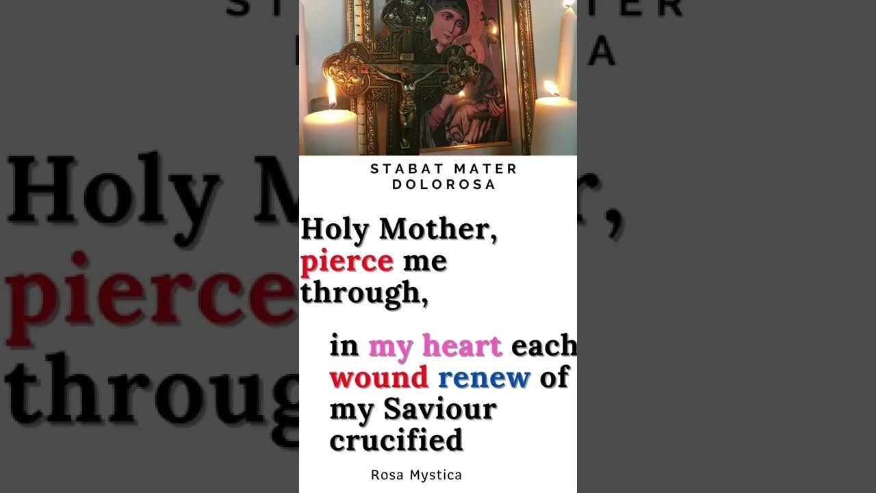 Holy Mother pierce me through in my heart each wound renew #shorts