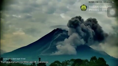 Eruption of Merapi Volcano