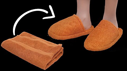 DIY home slippers out of old towels - I sewed them quickly for my loved ones!.