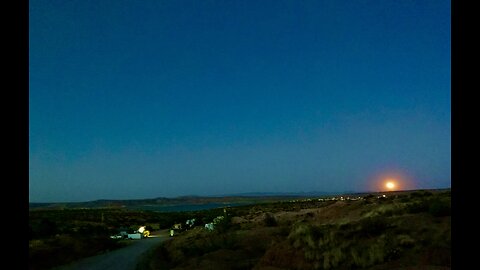 Gods bi daily artwork on display. Elephant Butte NM sunset 🔥🔥