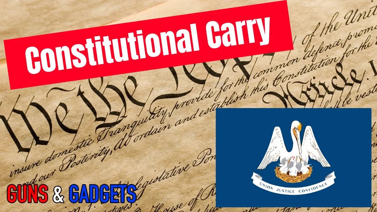 Louisiana Pushing For Constitutional Carry