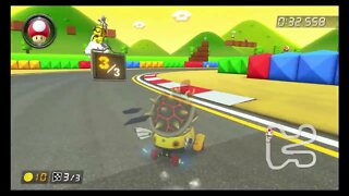 Mario Kart 8 Deluxe DLC Time Trials - SNES Mario Circuit 3 (150cc) - 1:39.058