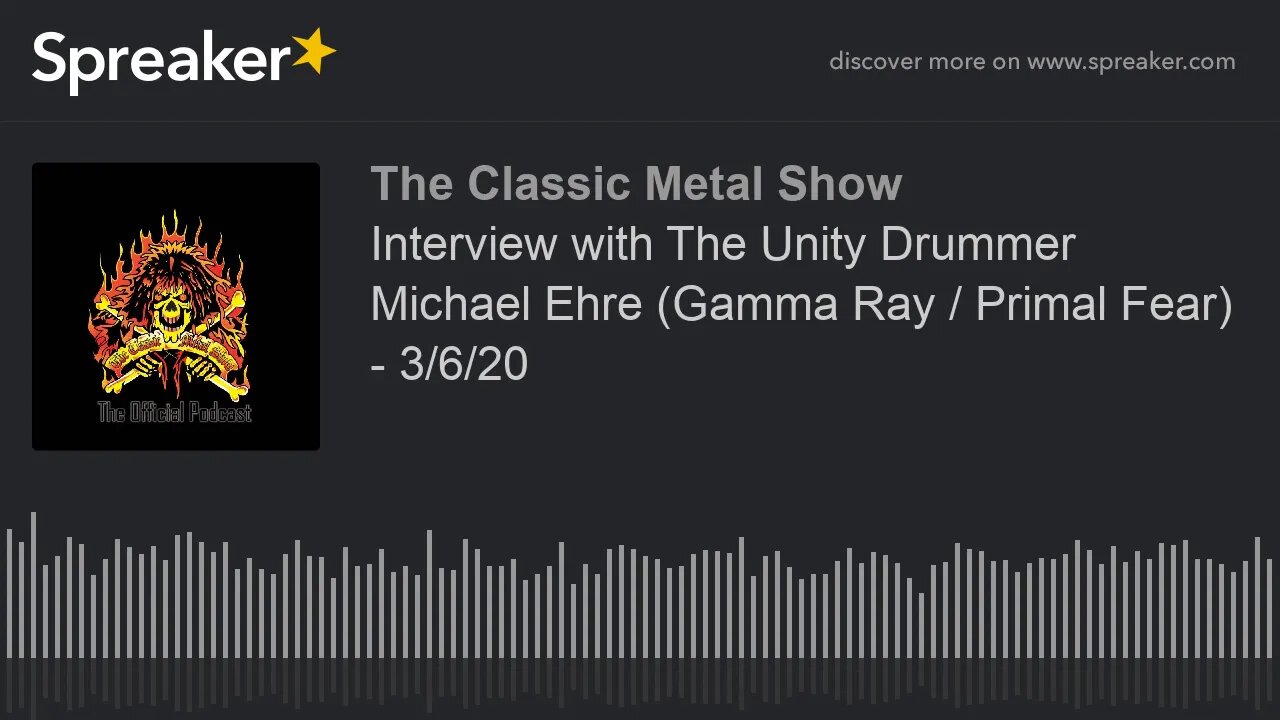 CMS HIGHLIGHT - Interview with The Unity Drummer Michael Ehre (Gamma Ray / Primal Fear) - 3/6/20