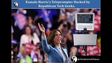 Kamala Harris's Teleprompter Hacked by Republican Tech Geeks.